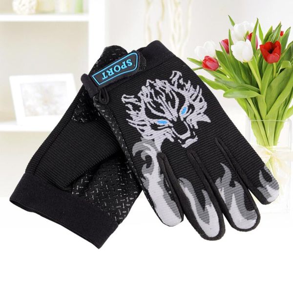 

cycling gloves kids fitness mountain bike riding outdoor sport gym size (black)