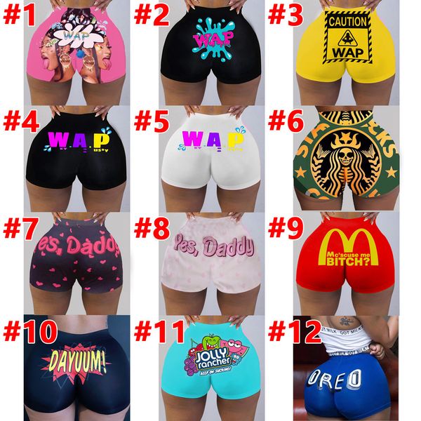 

women's tracksuits women short pants tight personalise pattern printed yoga trousers ladies knickers breechcloth fashion panties 2021, Gray