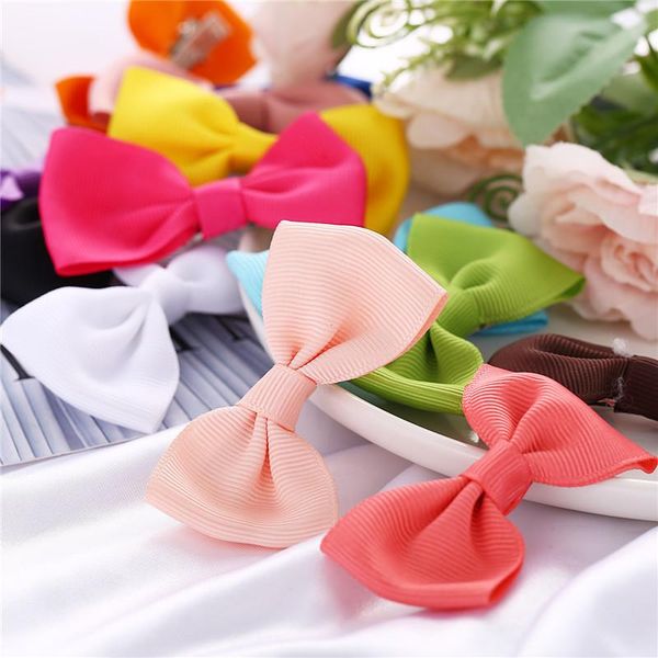 

5 pcs fashion colorful hair clips for girl accessories at random bow knot style birthday party gift 70mm x 37mm, Slivery;white