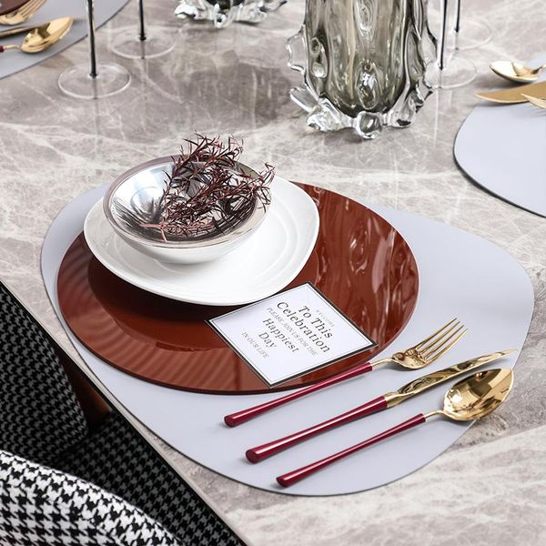 

dishes & plates home el western tableware set 8 inch white screw thread ceramic disc round red wine color acrylic tray