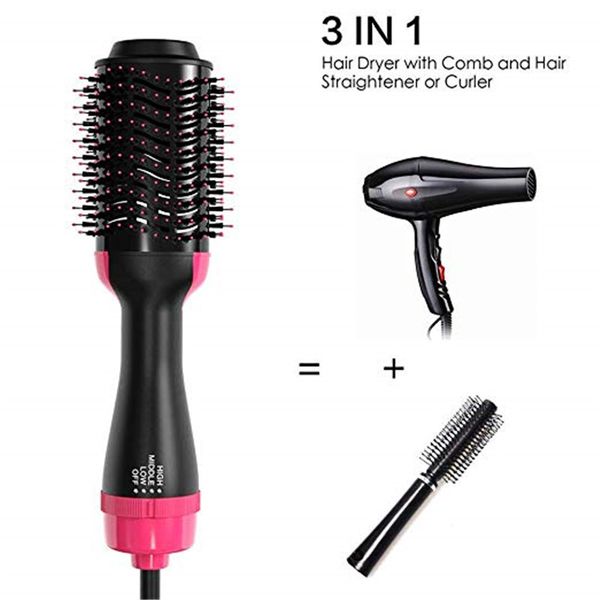 

hair straightener & curling hair comb one step hair dryer and volumizer brush 3 in 1 straightener dryer brush for