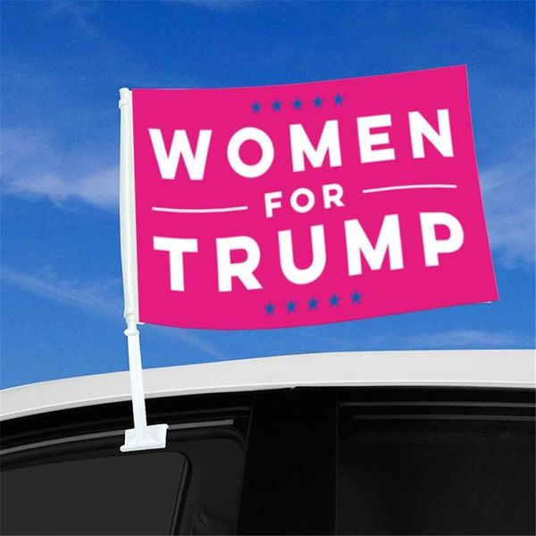 

Hot Trump 2024 Car Window Flag Presidential Election MAGA Hanging 45*30cm Banner Keep America Great Trump Campaign Flag