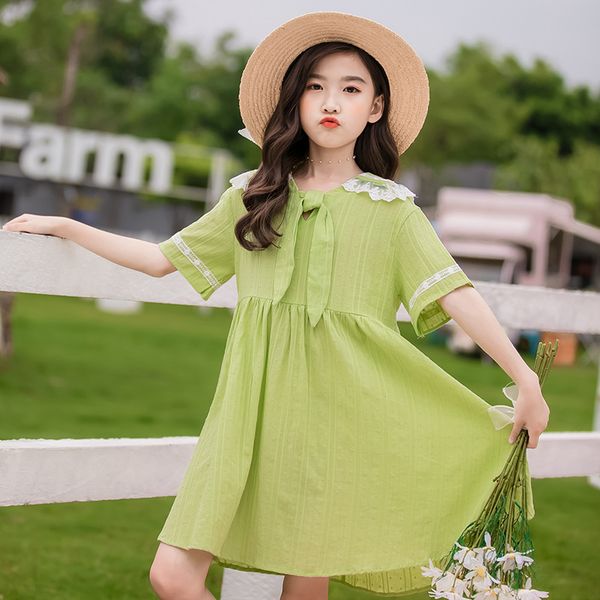 

girls dresses casual kids summer children clothes teenage girl princess dress mother daughter clothing matching outfits, Red;yellow