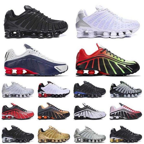 

shox tl running shoes triple black white chrome wolf grey lime r4 racer blue usa mens trainer