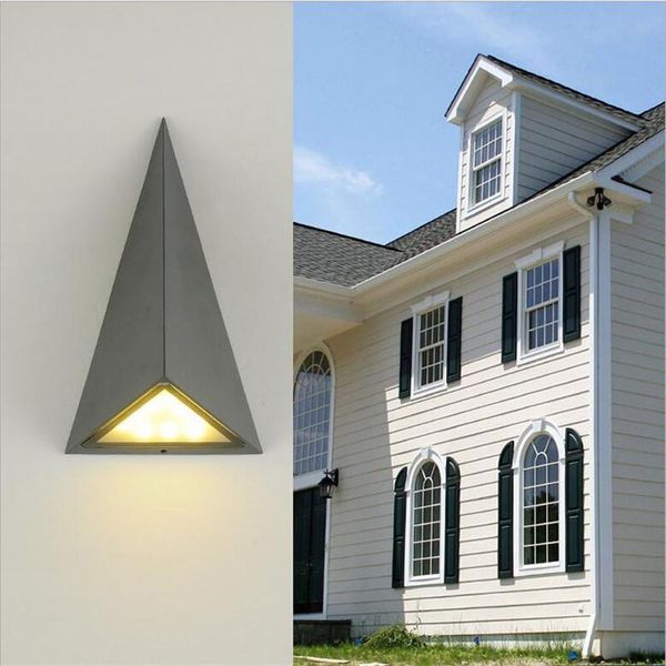 

outdoor wall lamps waterproof creative magic 3d geometric aluminum led 18w lamp for garden street entrance porch light 1584