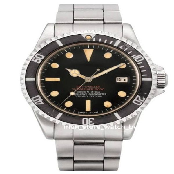 

bp factory antique version 1972 version 1665 double red 40mm black dial ceramic quality 2813 movement automatic mens watches wristwatch, Slivery;brown