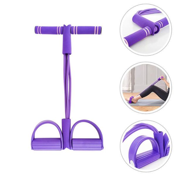 

1pc yoga resistance band sit-up assistant aid home fitness equipment (purple)