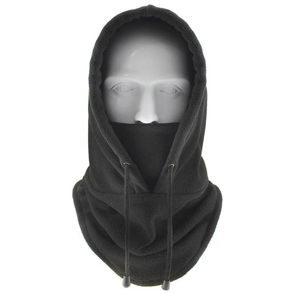 

cycling caps & masks motorcycle mask full face fleece cap balaclava neck warmer hood winter sports ski men women tactical sun warm headgea, Black
