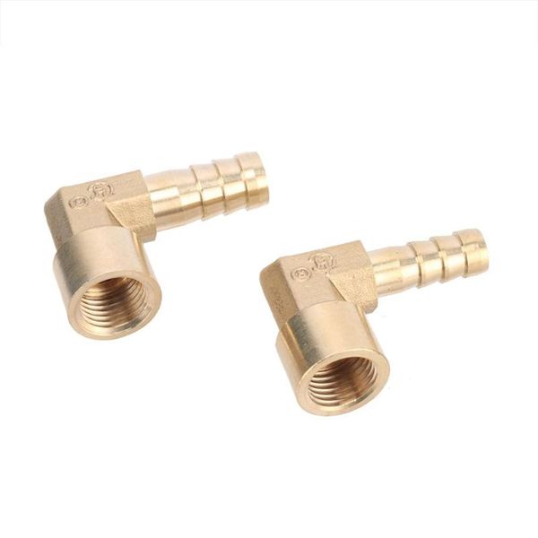 

gardening tools equipment brass elbow 8mm 10mm barbed to 1/4" bsp female thread copper connector joint coupler 90 degree 1 pc
