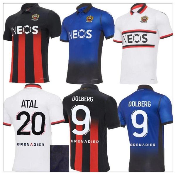 

2021 ogc nice home dolberg soccer jerseys 2020 maillot de foot -maximin lees-melou srarfi le bihan attal football shirt calcio futebol, Black;yellow