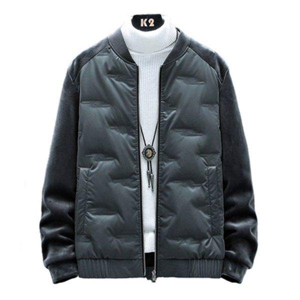 

mens light thin duck down coat fashion trend windproof puffer jacket designer winter luxury bread warm puff casual jackets for man stylish, Black