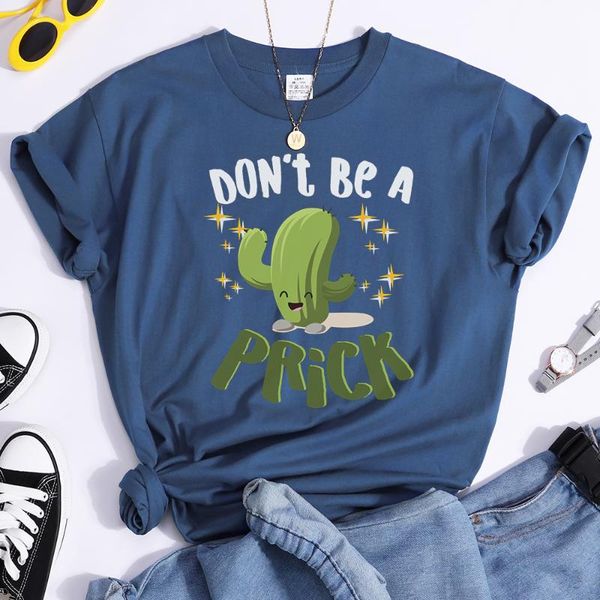 

women's t-shirt happy dancing cactus printed women tshirts retro simplicity funny pattern tee shirt creativity female t-shirts, White