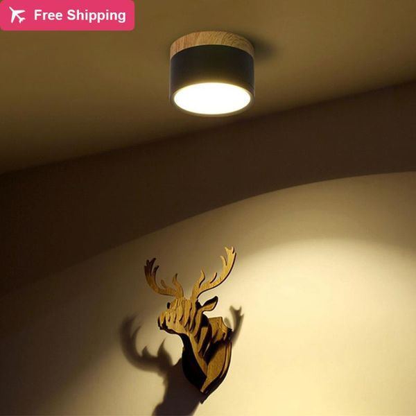 

downlights 10pc surface mounted led down light 7w 12w macaroon iron art ceiling nordic wood spotlight for living room corridor
