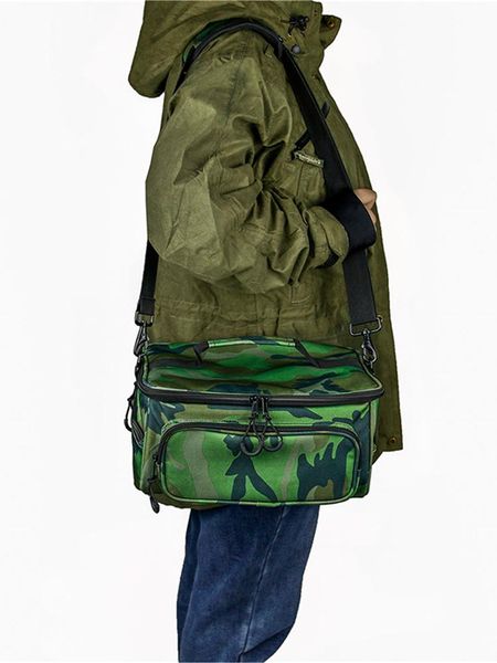 

fishing accessories 3-color camouflage tackle bag pouch large-capacity camping storage outdoor sports pack