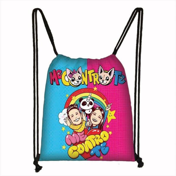 

me contro te 3d drawstring bag printing backpack daily casual boys girls knapsack bags