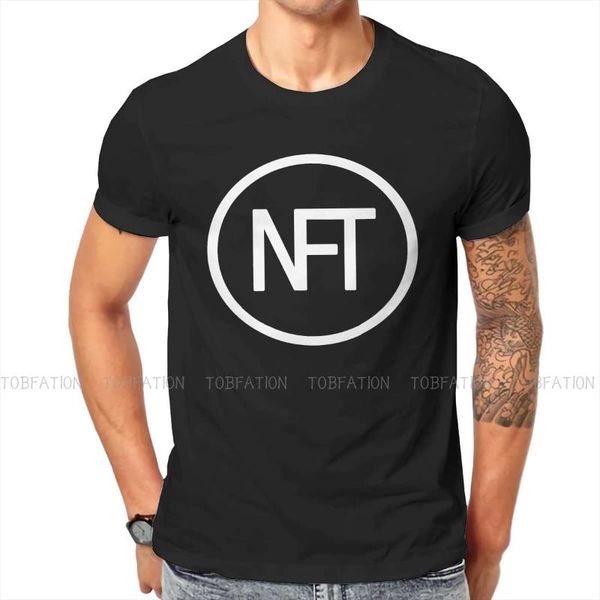 

men's t-shirts ntf non-fungible token crypto art t shirt classic alternative tshirt large o-neck men tshirts, White;black