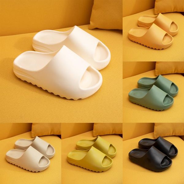 

slippers men and women summer thicken solid color home indoor shoes eva non-slip beach slides bathroom shower, Black