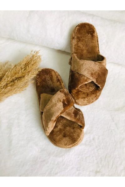 

slippers plush women home slipper, Black
