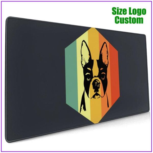 

mouse pads & wrist rests boston terrier retro animals xl extra large big gaming pad with support gel alfombrilla escritorio pc gamer complet