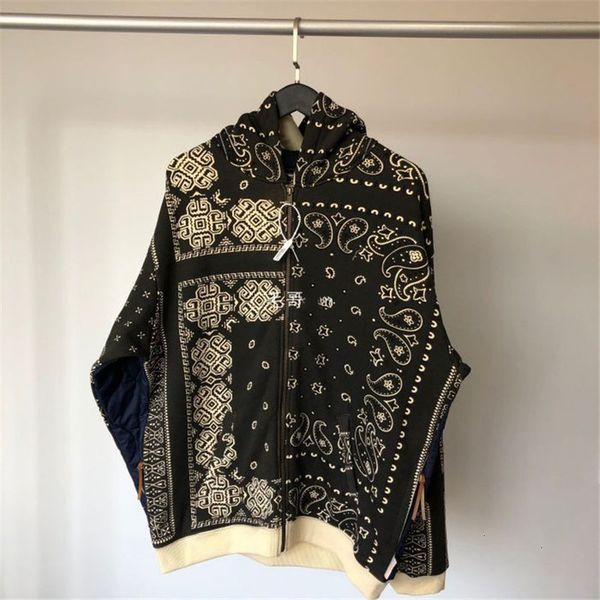 

2021 new fw flower kapital hoodie men women 1:1 quality pullovers front back stitching sweatshirts japanese streetwear 62hs, Black