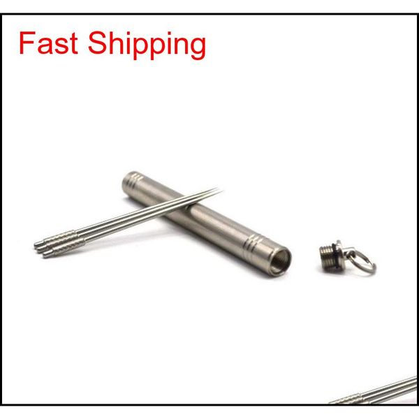 

wholesale european-style metal toothpick holder and key chain environmental ultra-light portable key chain to qyliny beauty888, Silver