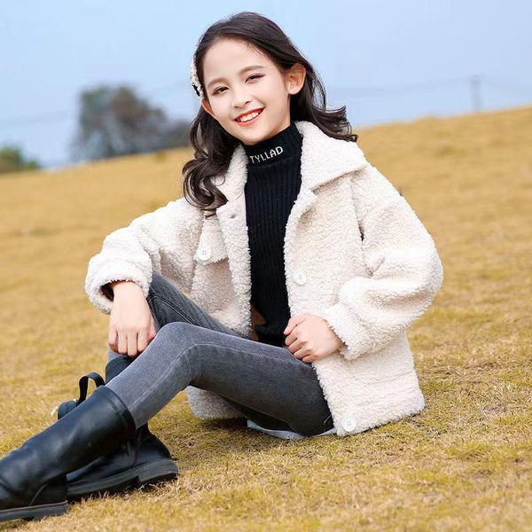 

jackets girl coats outwear 2021 grey thicken warm plus velvet winter autumn fleece cotton christmas gifts children's clothin, Blue;gray