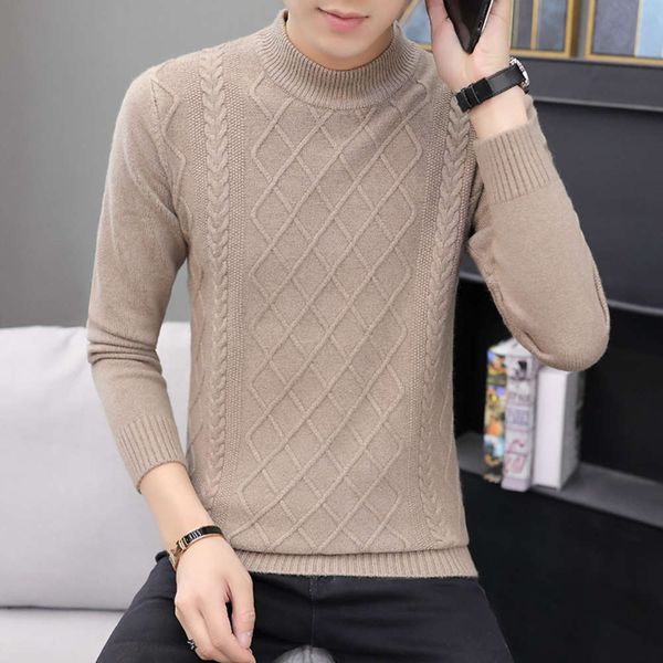 

2020 new korean fashion personality base coat sweater men's winter warm clothes, White;black