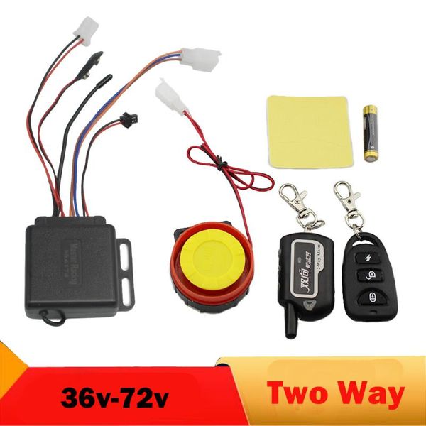 

theft protection 36v 48v 60v 72v electric bike motorcycle alarm security system two 2 way vibration remote start