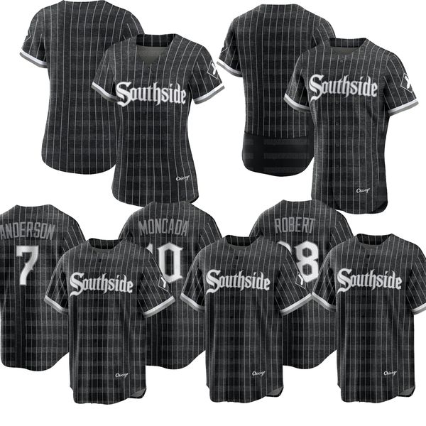 

chicago tim anderson white sox southside 2021 city connect jersey yoan moncada luis robert yermin mercedes jose abreu yasmani grandal lamb, Blue;black