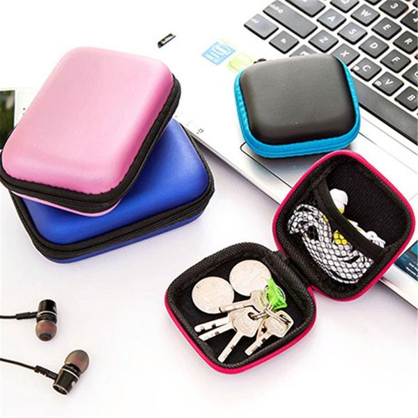 

cute portable earphone cable data cable storage box storage box coin earphone protection charger