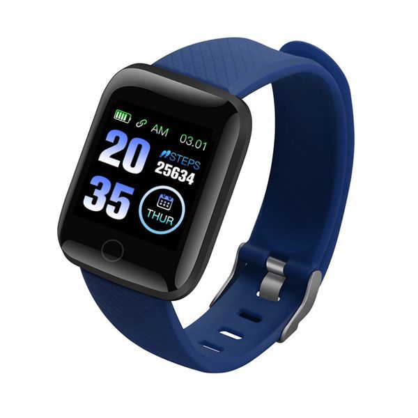 116Plus relógio inteligente pulseira pulseira com cor touch screen mensagem lembra para Android iOS Cell Phones 116 mais smartwatches com caixa de varejo