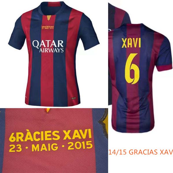 

14 15 camiseta de futbol jerseys bcn infinit for 6# football jersey gracias xavi men football shirt uniforoms home, Black;yellow