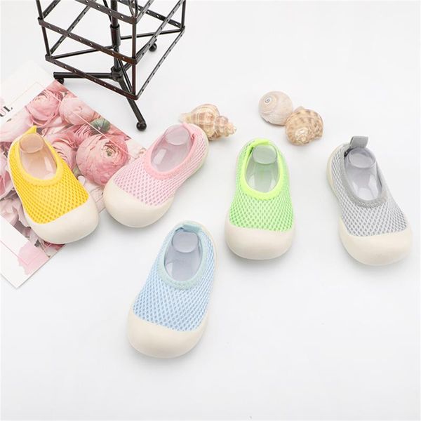

first walkers infant indoor color mesh shoes baby elastic socks toddler boy soft sole rubber r5