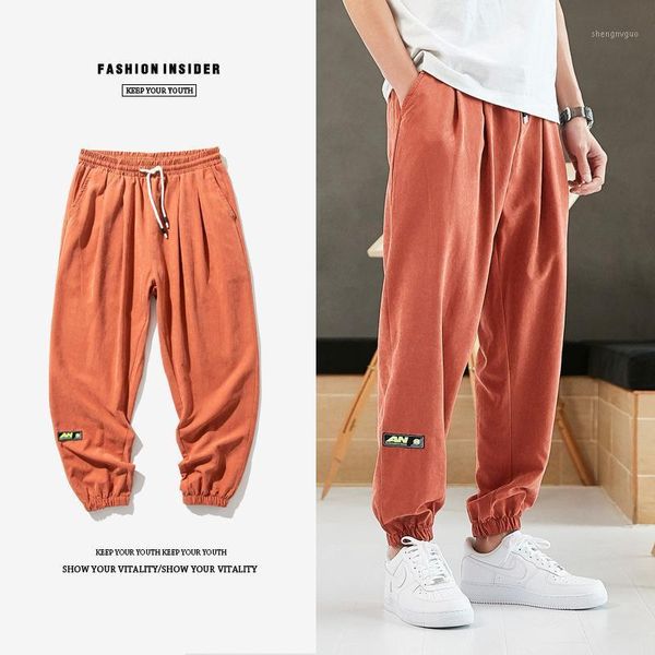 

men's pants 2021 summer japanese fashion brand ins simple casual comfortable&loose large-size all-match, Black