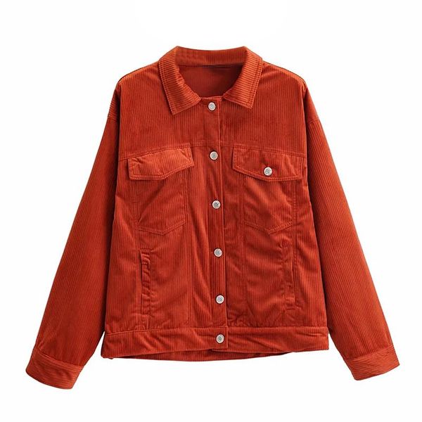 

solid casual corduroy coat women turn down collar pocket jacket female batwing sleeve loose ladies autumn spring, Black;brown