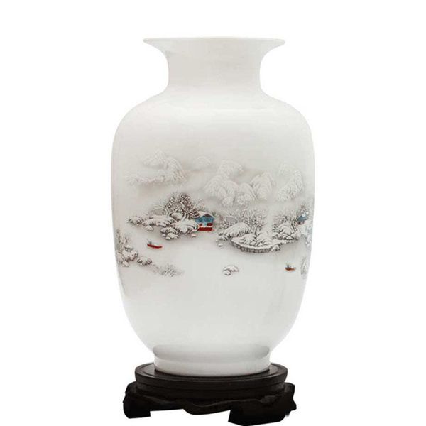

vases antique snow scenery ceramic vase ancient jingdezhen flower decoration