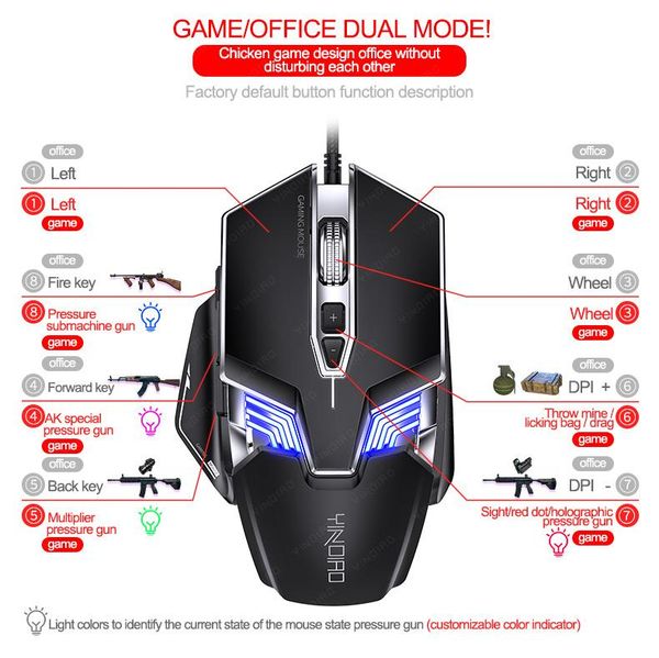 

mice 1600 usb gaming mouse computer razer kraken accessories lap sem fioinalÃ¡m