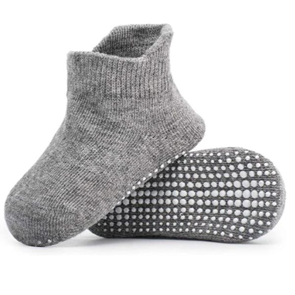 

socks 6 pairs baby non slip ankle garter with sole, suitable for infants, young children, boys and girls, Pink;yellow