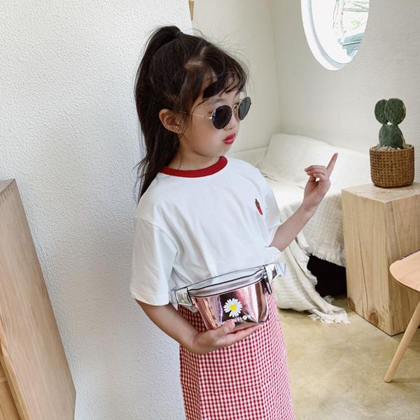 

backpacks mini child belt purse pink toddler girl fanny packs fashionable chest bag crossbody small shoulder bags laser holographic waist