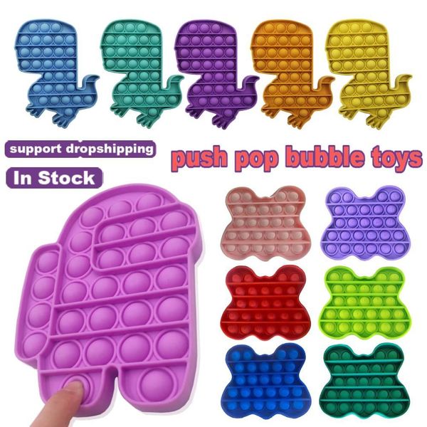 

us stock push bubble fidget sensory toy autism special needs stress reliever kids antistresse toy popit fidget toys simple dimple