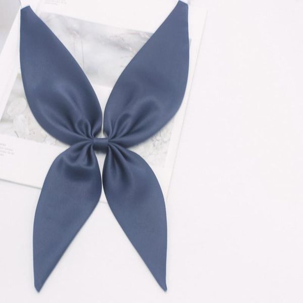

neck ties ladies students bowtie wedding jk solid business bow tie butterfly school uniform blue women skinny cravat, Blue;purple