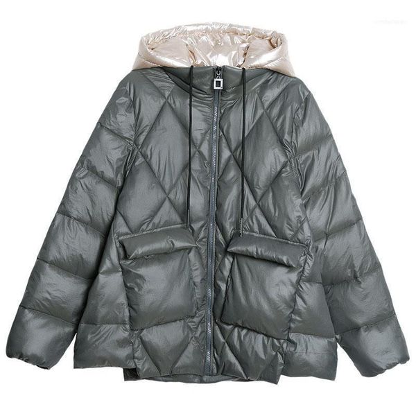 

women's down & parkas 2021 winter women jacket thicken warm female casual hooded coats large size m-4xl fashion womens coat ok4101, Black