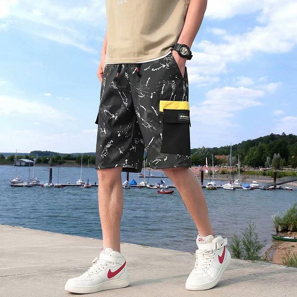 

shorts men's pants the trend of summer tide brand ins5 points loose thin section five points casual pants overalls, Black