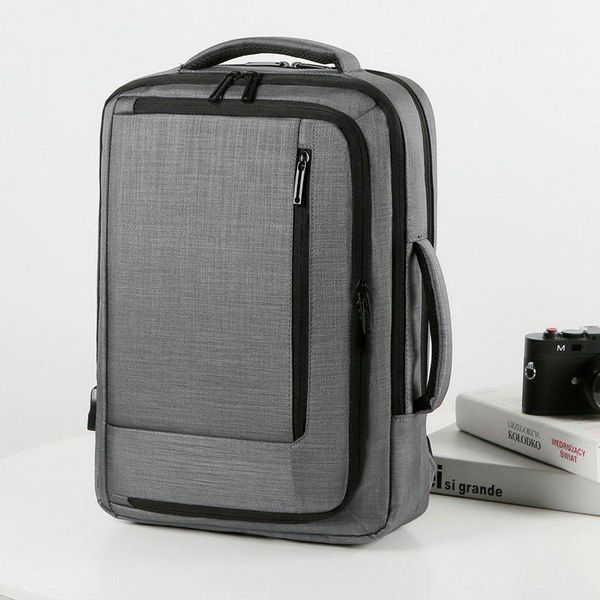 

2021 men's business backpack waterproof and breathable usb charging lapbag multifunctional leisure bagpack