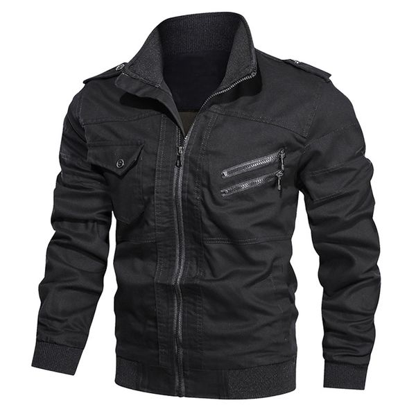 

2021 new tactical men cotton casual slim fit jackets coat air force flight jacket jaqueta masculina plus size 5xl b40i, Black;brown