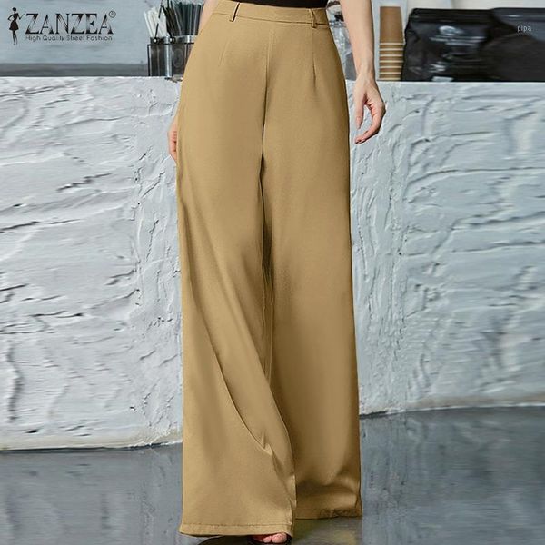 

women's pants & capris women's female autumn 2022 casual wide leg pant oversized women elegant office work trousers street culotte, Black;white