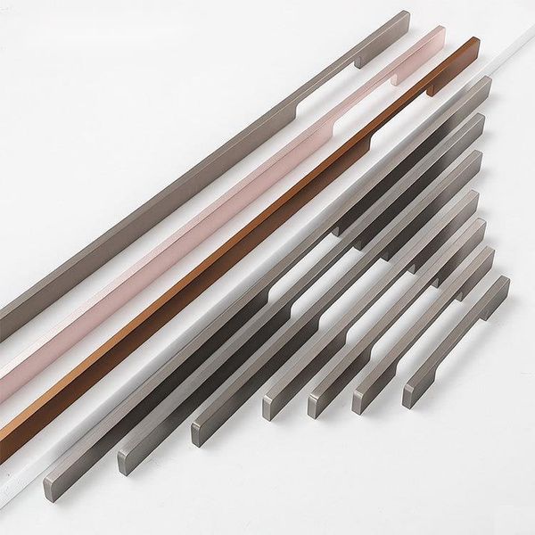 

handles & pulls wardrobe long handle rose gold modern simple shoe cabinet drawer door aluminum alloy