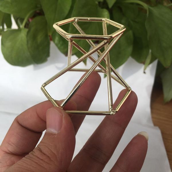 

decorative objects & figurines 1pc yellow metal ball base crystal bracket display base, table, bracket, home decor party gift paper town