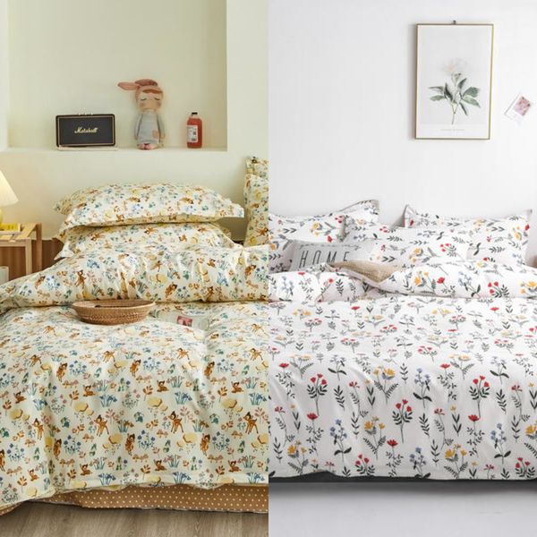 Bonenjoy Green Cactus Conjunto de cama Queen Size Planta Home Cama de cama de cama de cama de cama Ropa de Cam Chão King Set Duvet Capa C0223