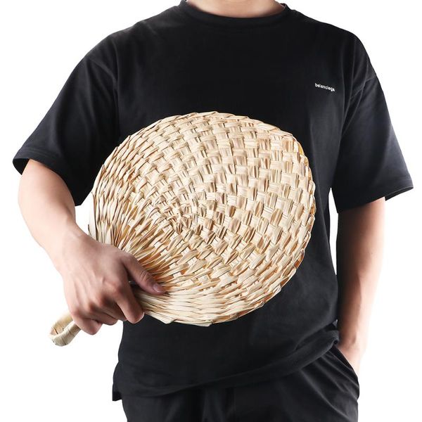 

other home decor manual straw hand fans hand-woven palm leaf fan chinese style summer cooling mosquito repellent handmade fabric